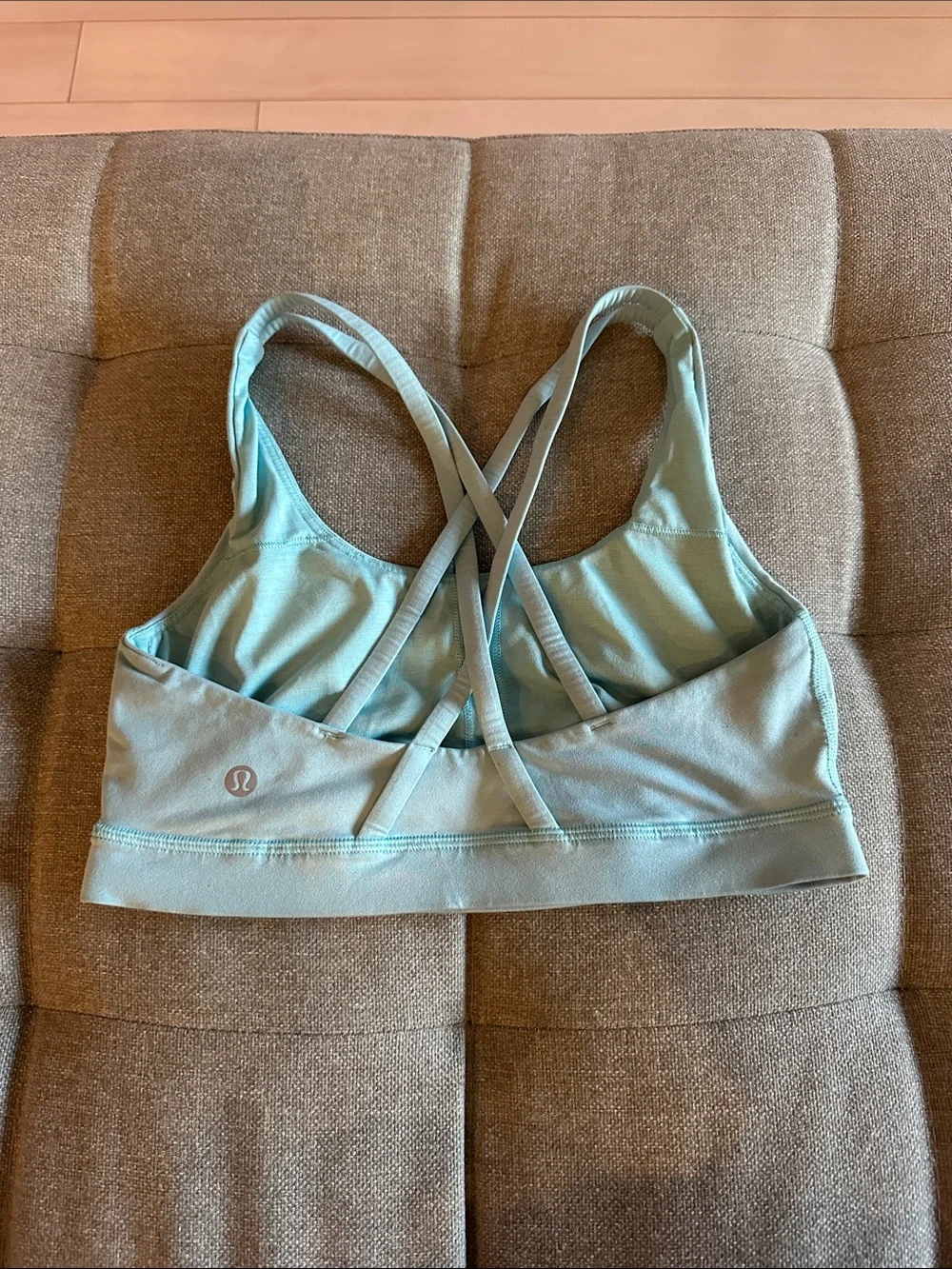 Lululemon Light Aqua Strappy Sports Bra